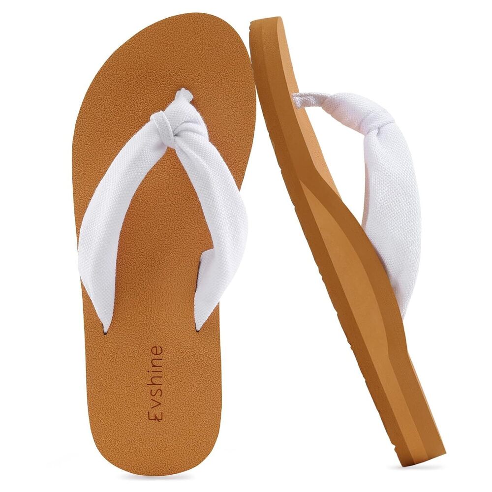 Women's Flip Flops, Comfortable Yoga Mat Thong Sandals with Soft Knit